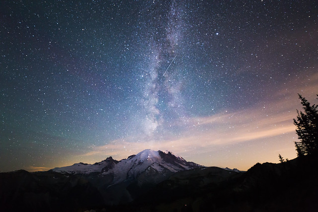 Milkyway over Mt. Rainier