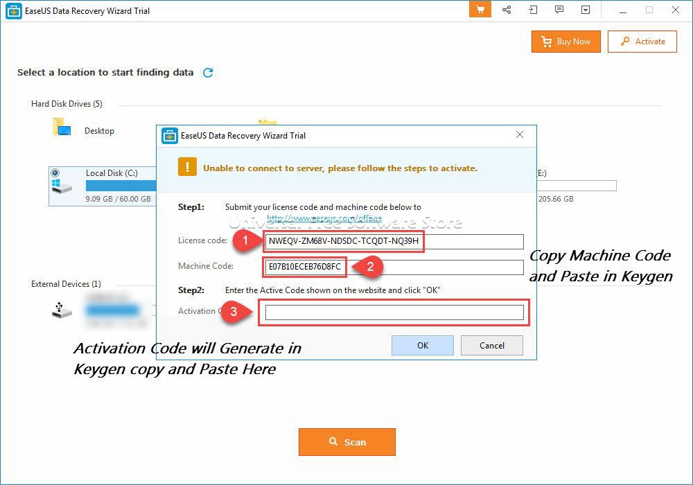 activate easeus data recovery license code