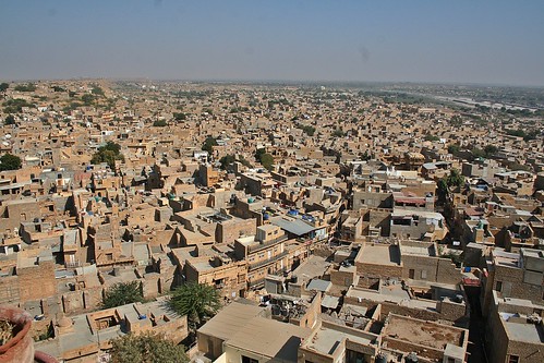 jaisalmer rajasthan india inde asia asie malkapol city vista view distance horizon