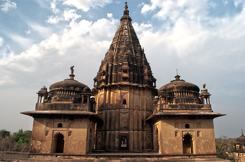 travel sky india building travelling architecture clouds buildings asian asia afternoon village spires indian tomb domes tombs hdr highdynamicrange southasia southasian madhyapradesh orchha travelphotography cenotaphs indianarchitecture centaph asianarchitecture chhatri chhatris