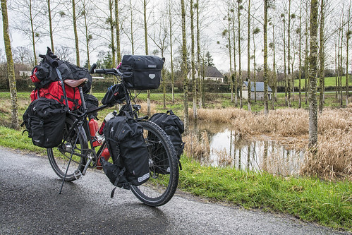 travel trees france water bicycle normandy touring biketouring panniers