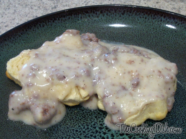 Biscuits and Country Sausage Gravy 030 - The Cooking Dish - Chris Mower