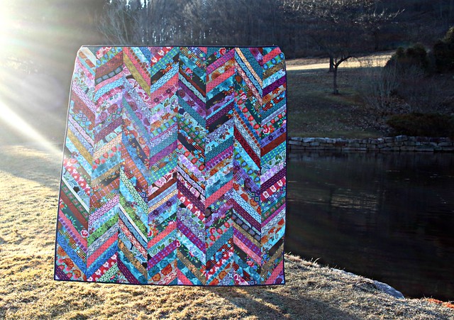 A Winter Herringbone Quilt