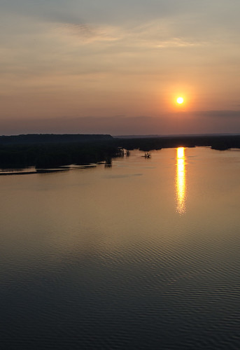 sunset nature water river mississippi landscape illinois