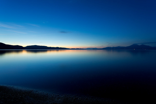 Lake Inawashiro at Twilight