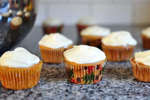 Spiced Pumpkin Cupcakes with Cream Cheese Frosting