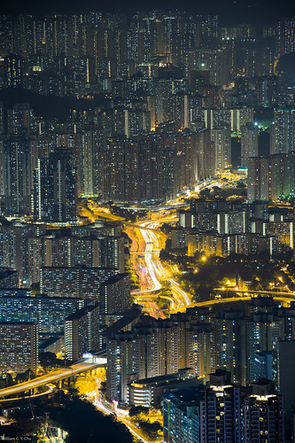 night hongkong cityscape kowloon lionrock