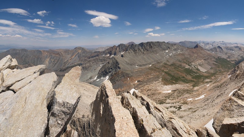 View east from the summit of Matterhorn Peak