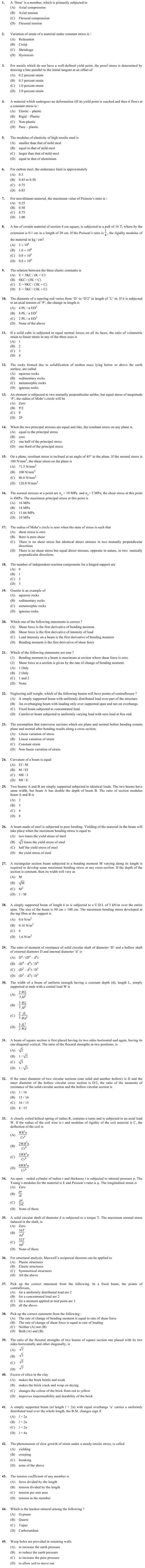 OJEE 2013 Question Paper for PGAT Civil