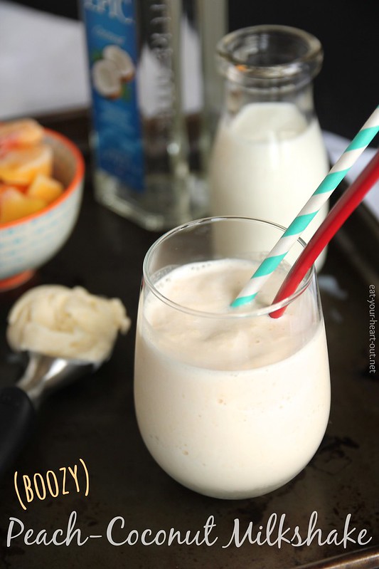 Boozy Peach-Coconut Milkshake
