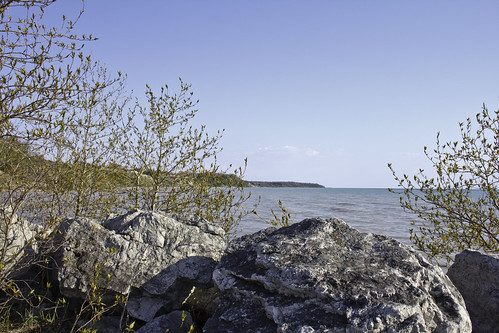 trees sky lake ontario canada water canon eos spring rocks poplar day may clear huron balsam goderich 2014 60d
