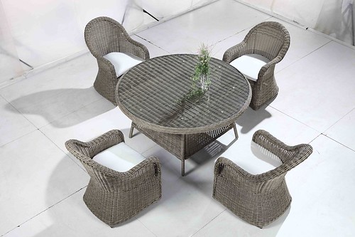 rattan wicker outdoor dining table