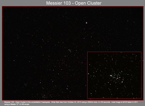 november canon timelapse astrophotography astronomy nightsky opencluster messier meade m103 cassiopeia lx90 ngc581 2013 Astrometrydotnet:status=solved tomwildoner Astrometrydotnet:id=supernova11783