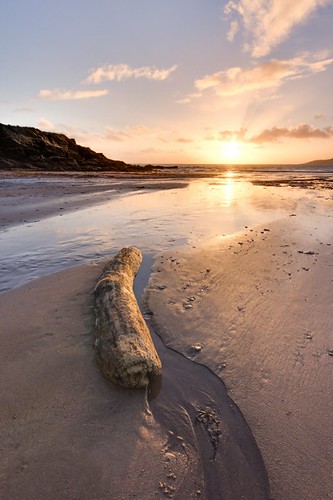 sunset beach log sony tide plymouth devon slt a77 bovisand