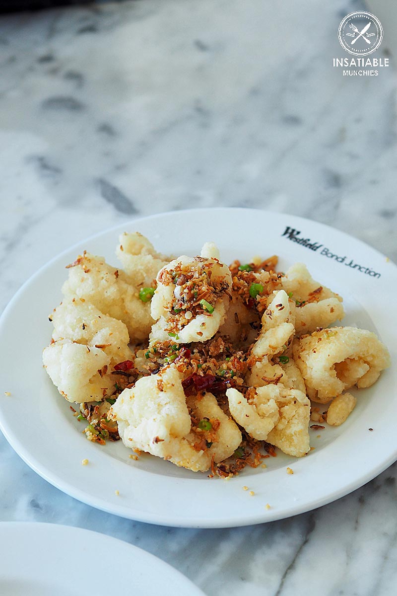 New Shanghai, Bondi: Sydney Food Blog Review: Deep fried calamari coated with salted egg yolk, $20.80