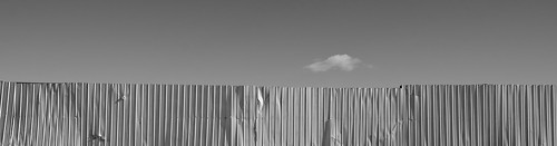 bw white ontario canada black fence steel fencing scrapyard peterborough corrugated battered dented