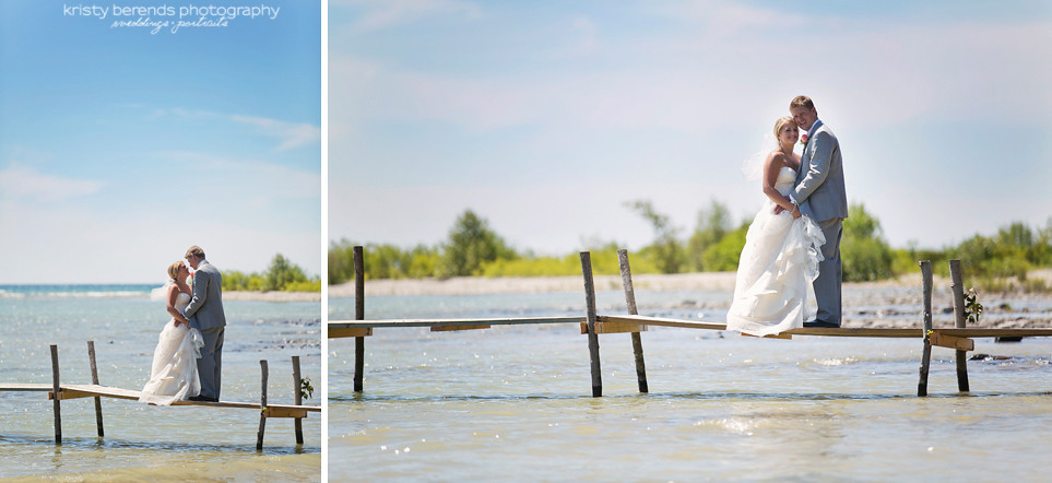 Bride and Groom on the dock