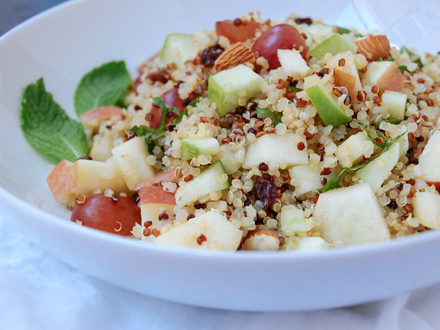 Apple Harvest Quinoa Salad + Sweet Tahini Dressing