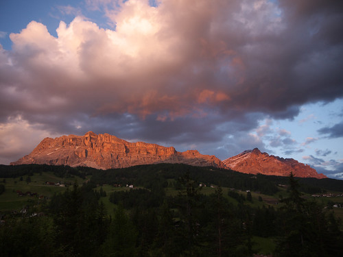 sunset italy clouds dolomites