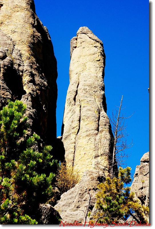 The needle-like granite formations along the highway 6