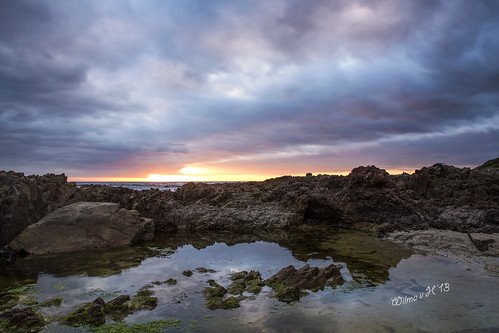 hermanus clouds reflections southafrica rocks sunsets goldenhour westerncape rockpools tidalpools sandbaai