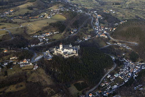 castle austria österreich aerialview burgenland burgforchtenstein flugfoto