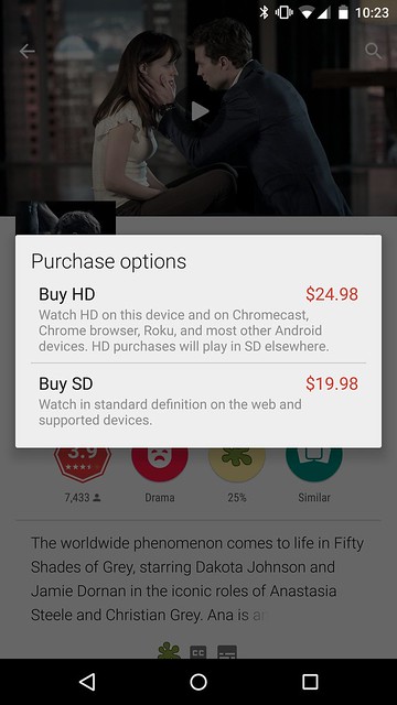 Play Store App - Movies - Purchase Options - 2