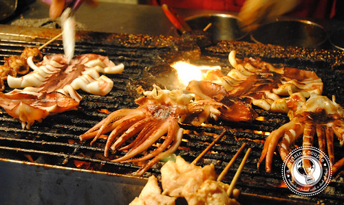 Fresh squid, grilled at a night market in Taiwan