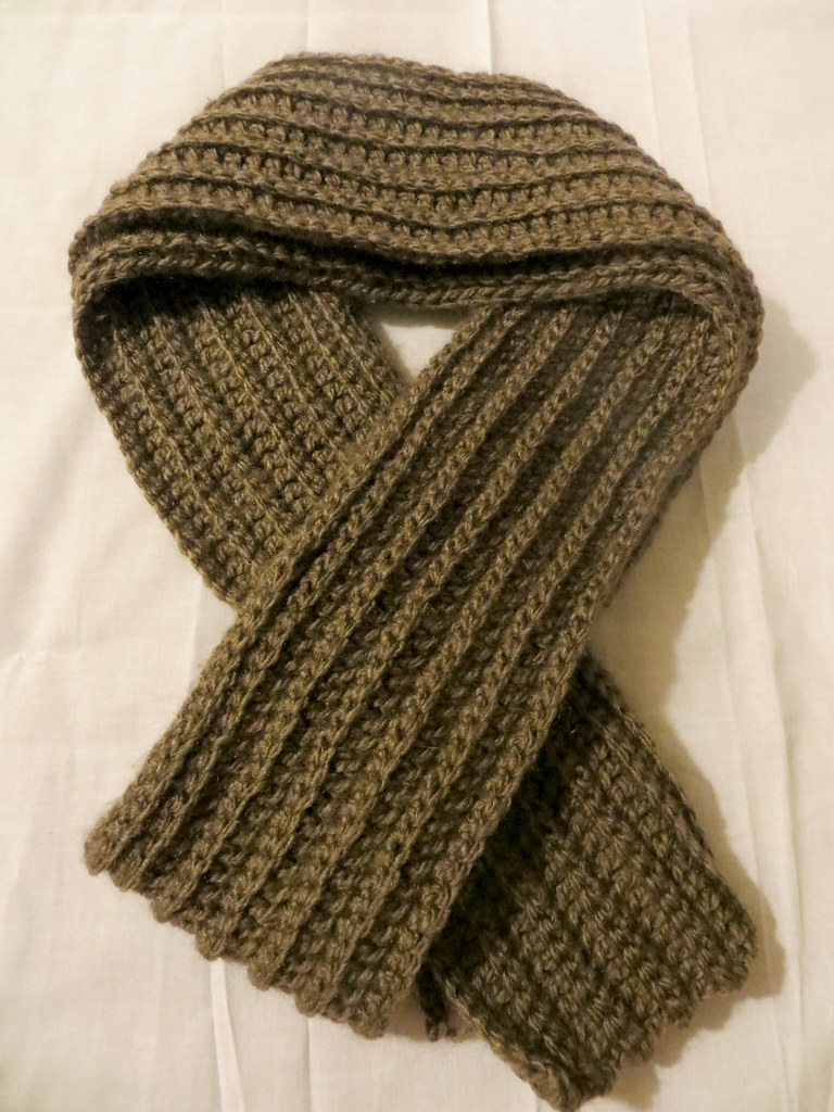 two-forty-six: Easy Crochet Ribbed Scarf