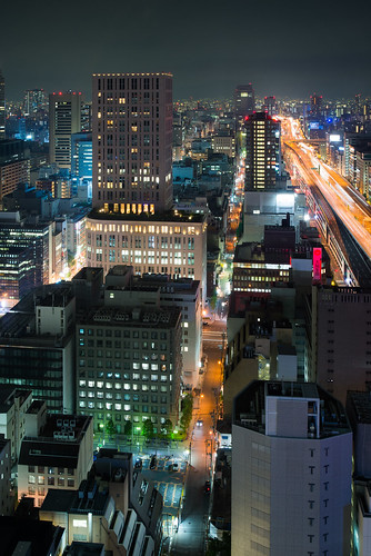building japan architecture night landscape highway cityscape overpass osaka elevated hanshin expressways