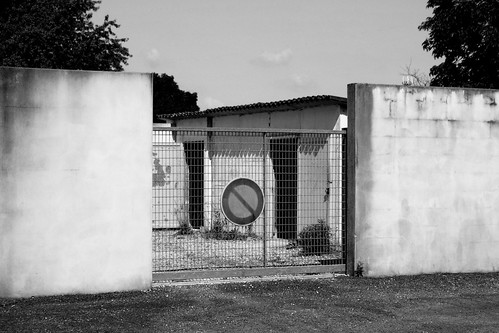 bw white black sign gate doors walls rouillac