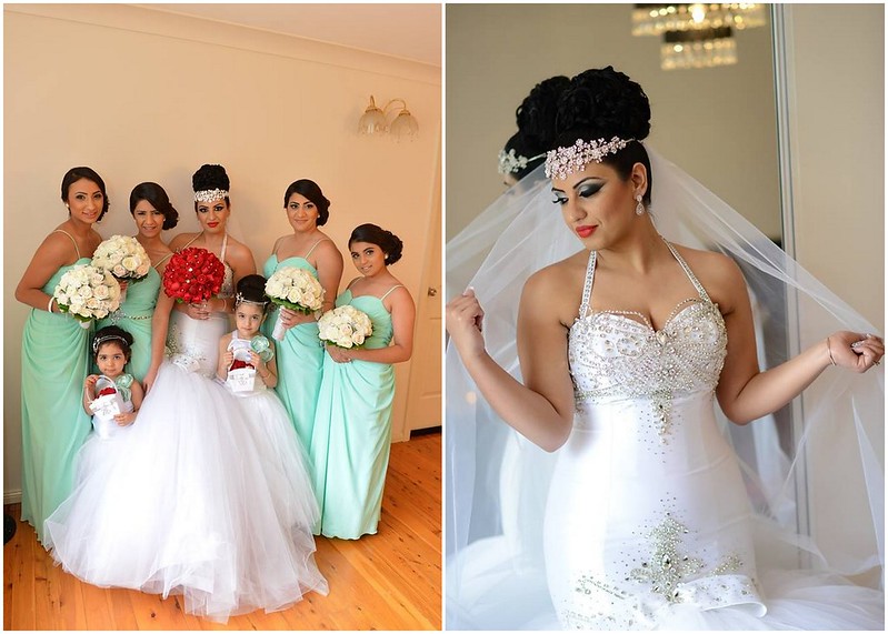 Bridal Styles bride Vanessa wearing her Swarovski crystal statement crown