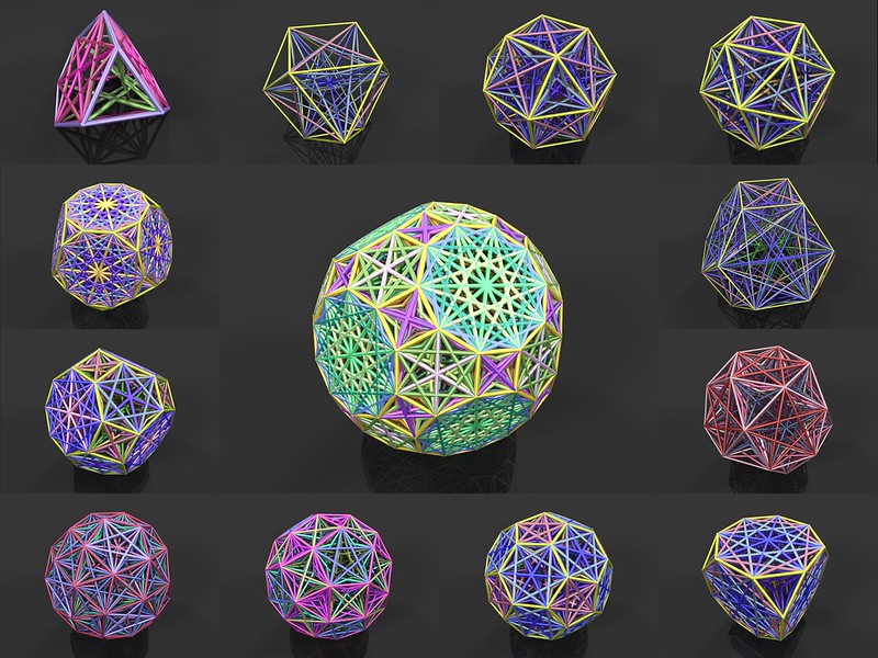 All the edges of the archimedean solids