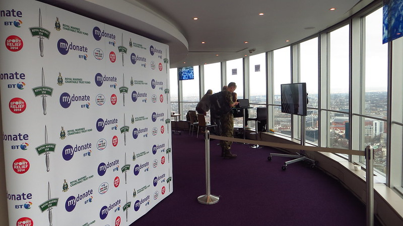 Top of BT Tower for Sport Relief abseil