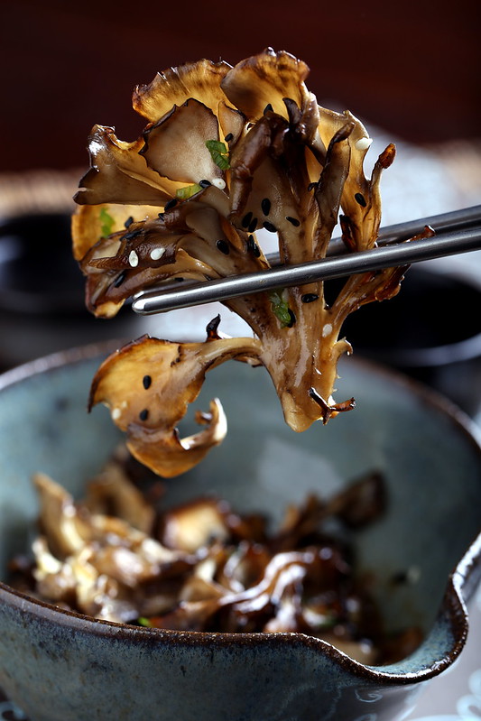 Roasted Maitake Mushrooms in Sesame-Miso Broth