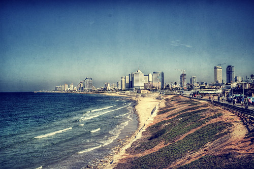 city texture beach skyline architecture coast israel town cloudy hdr photomatix canon600d