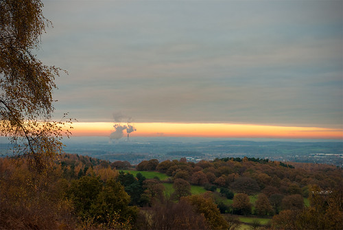 autumn sunset cloud colours hill beacon