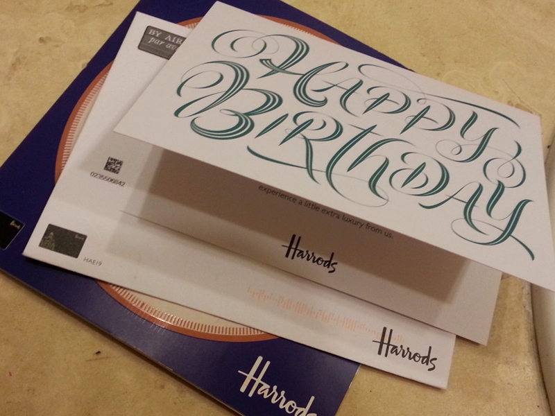 Harrods birthday card