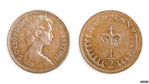 1982 Half Penny coin
