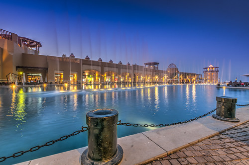 blue sunset fountain mall nikon 5 pro kuwait hdr kuwaitcity lightroom d300 alkout photomatic sigma1020mmf35 nikond300 malqatam muhammadalqatam