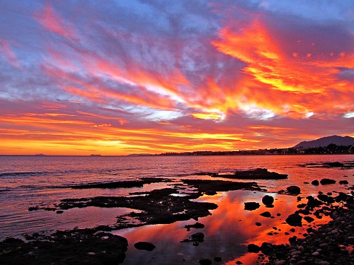 sunset españa atardecer mar spain andalucia costadelsol puestadesol málaga marbella