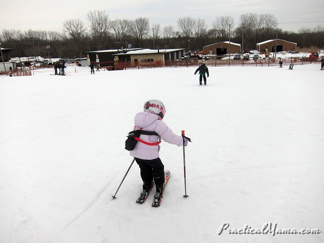Teaching my daughter skiing