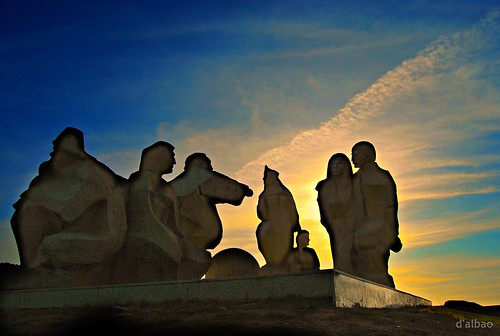 sunset sculpture monument américa monumento escultura galicia ocaso bayona colón descubrimiento nikond60 montereal dalbao francodalbao