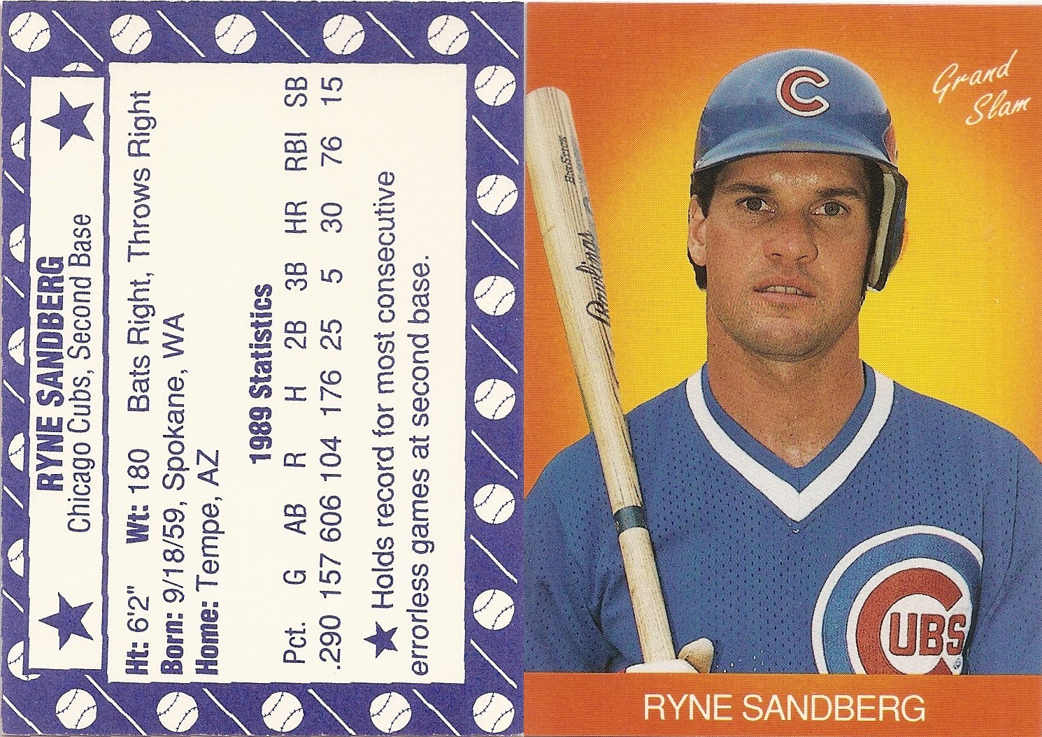 1989 Super Star Sticker Back Cards Ryne Sandberg Don Robinson Dwight Evans HOF 