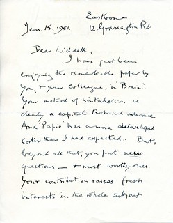 Sherrington to Liddell - 15 January 1951