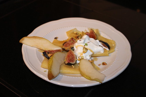 Cornmeal Crepes with Figs and Pears Erica