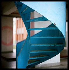 Blue stairs