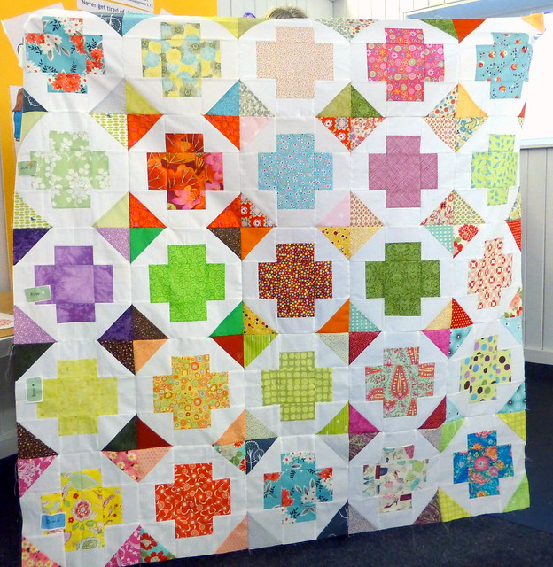 Bee Blessed quilt top - Greek cross