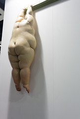 Sculpture by 牟柏岩 Mu Boyan (b. 1976 China): Dot (Fatty series), 2013 (Color on Stainless steel) / Aye Gallery / Art Basel Hong Kong 2013 / SML.20130523.6D.14253