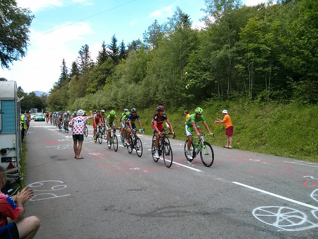 One of the last groups of riders